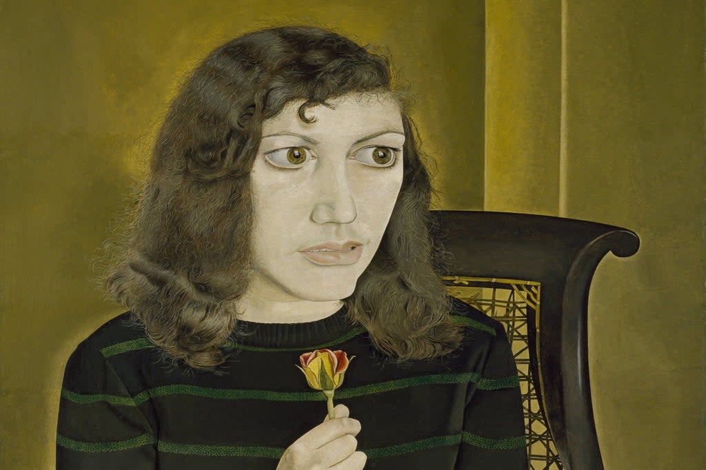 Fresh take: Girl With Roses will be among the works on display (© The Lucian Freud Archive/Bridgeman Images.)