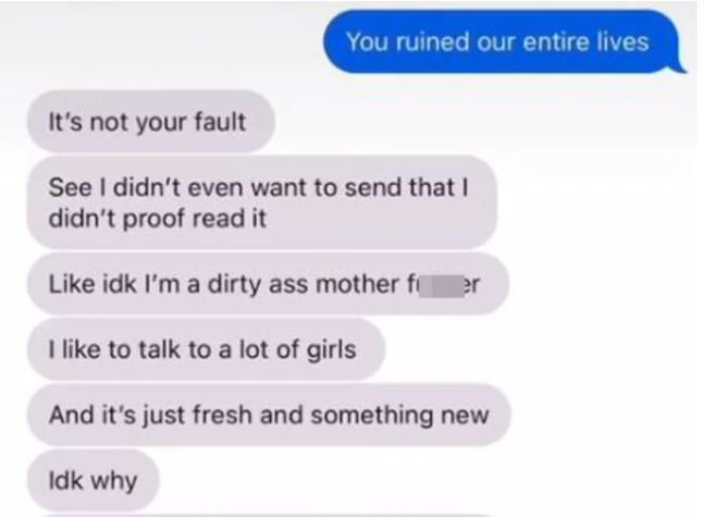 tiktok cheating text messages