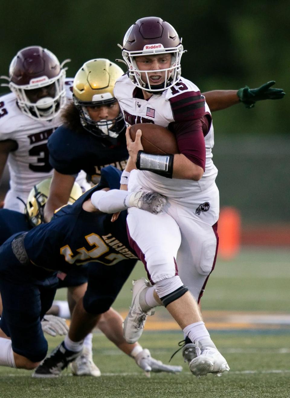 Maxton Brunner threw two touchdown passes in Canal Winchester's 24-21 win over Delaware Hayes on Friday.