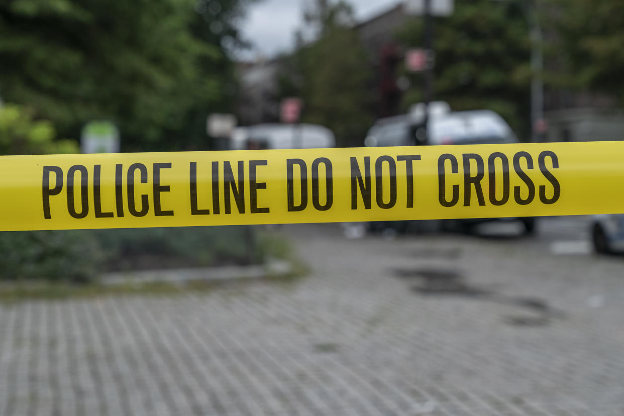 File image of police tape at a crime scene. (Getty Images)