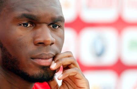 Football Soccer - Euro 2016 - Belgium News Conference - Girondins Bordeaux, Le Haillan, France - 8/6/16 - Belgium's Christian Benteke attends news conference. REUTERS/Regis Duvignau