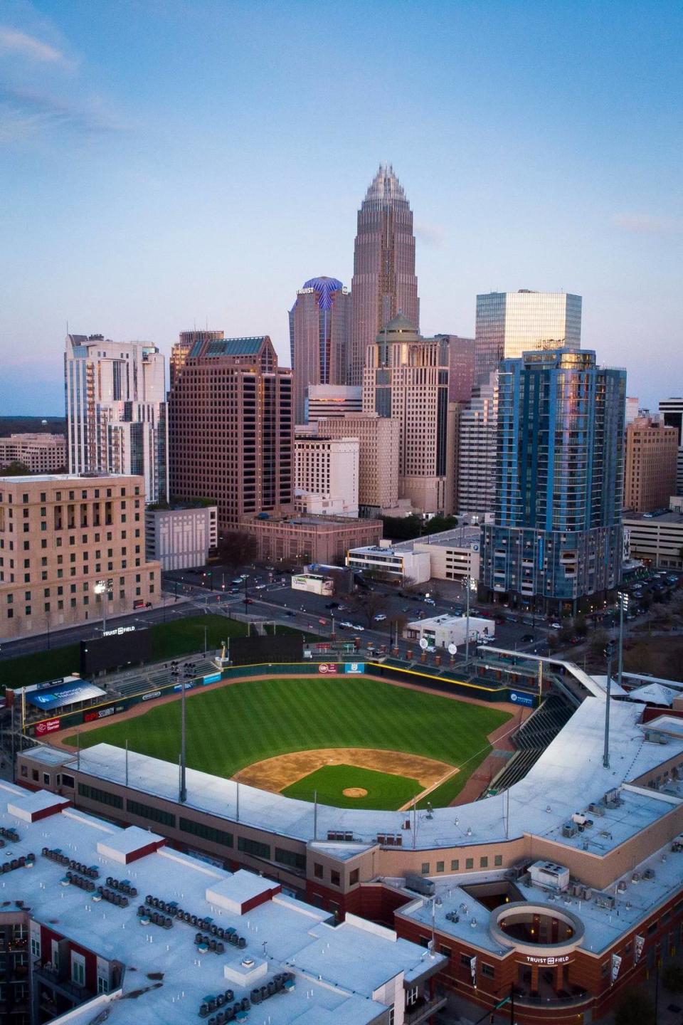 The Charlotte skyline continues to change with new office and apartment towers either under construction or planned.