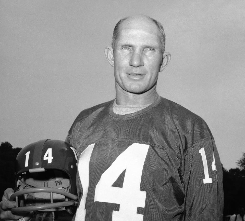 <p>Y.A. Tittle (1926-2017): Hall of Fame quarterback with the Baltimore Colts, San Francisco 49ers and New York Giants. </p>