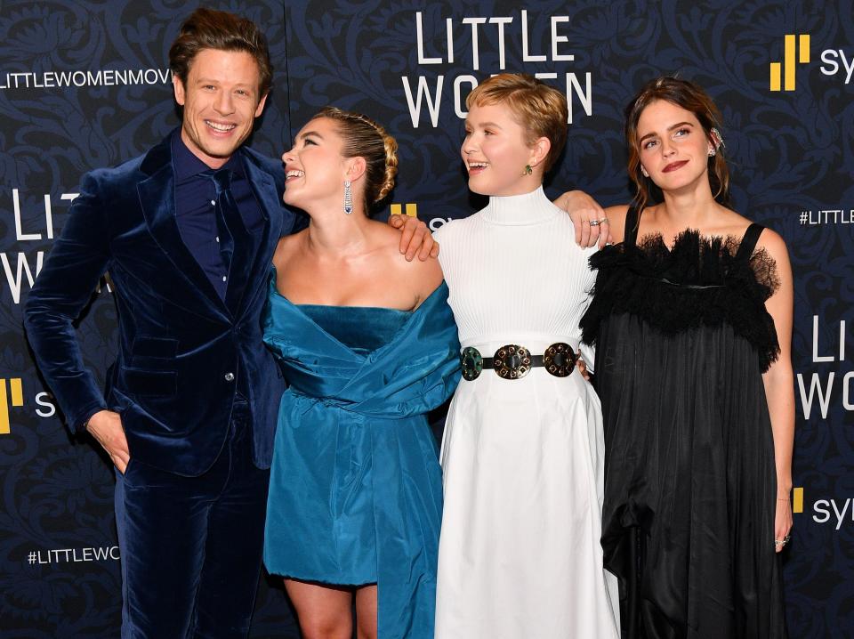 James Norton, Florence Pugh, Eliza Scanlen, and Emma Watson attend the "Little Women" World Premiere at Museum of Modern Art on December 07, 2019 in New York City.