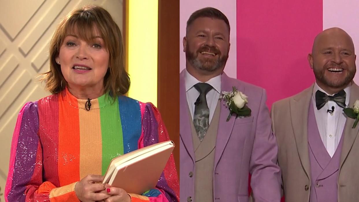 Lorraine conducted a gay wedding on her show