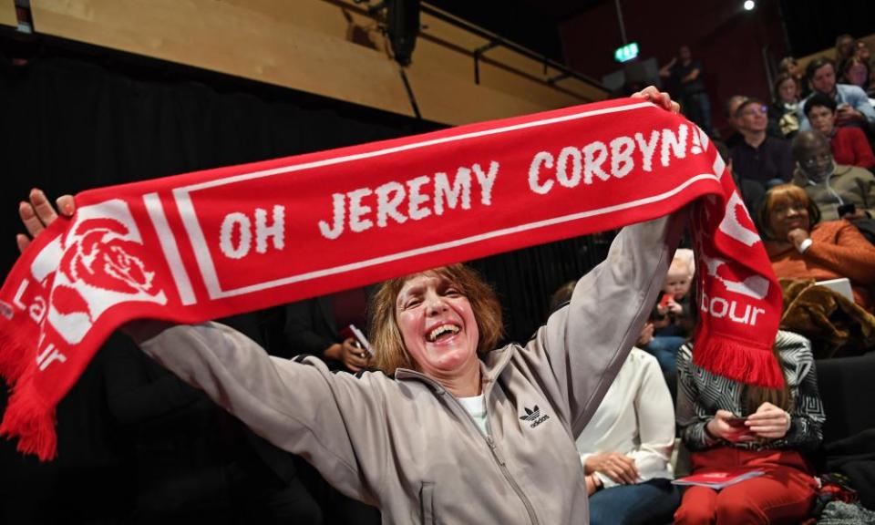 A Jeremy Corbyn supporter at a Labour event in London last year.