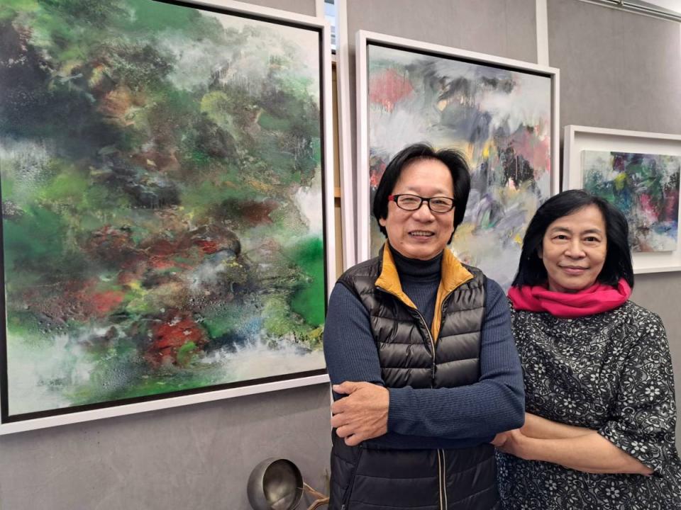台中市文化局邀請新加坡藝術家黃意會，在港區藝術中心舉辦畫展，傳達正向力量。（圖：華巍藝術提供）