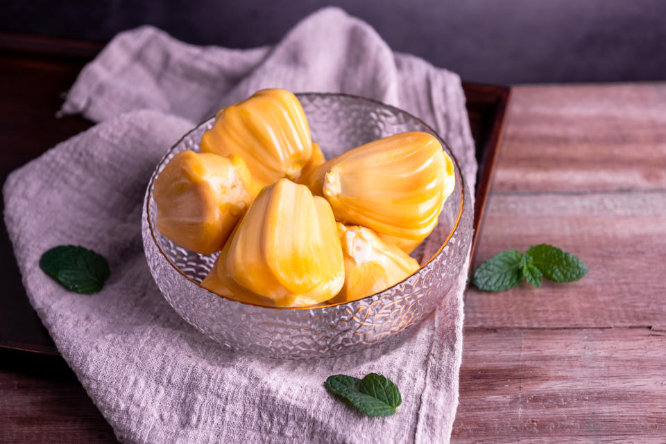 Jackfruit in a clear bowl