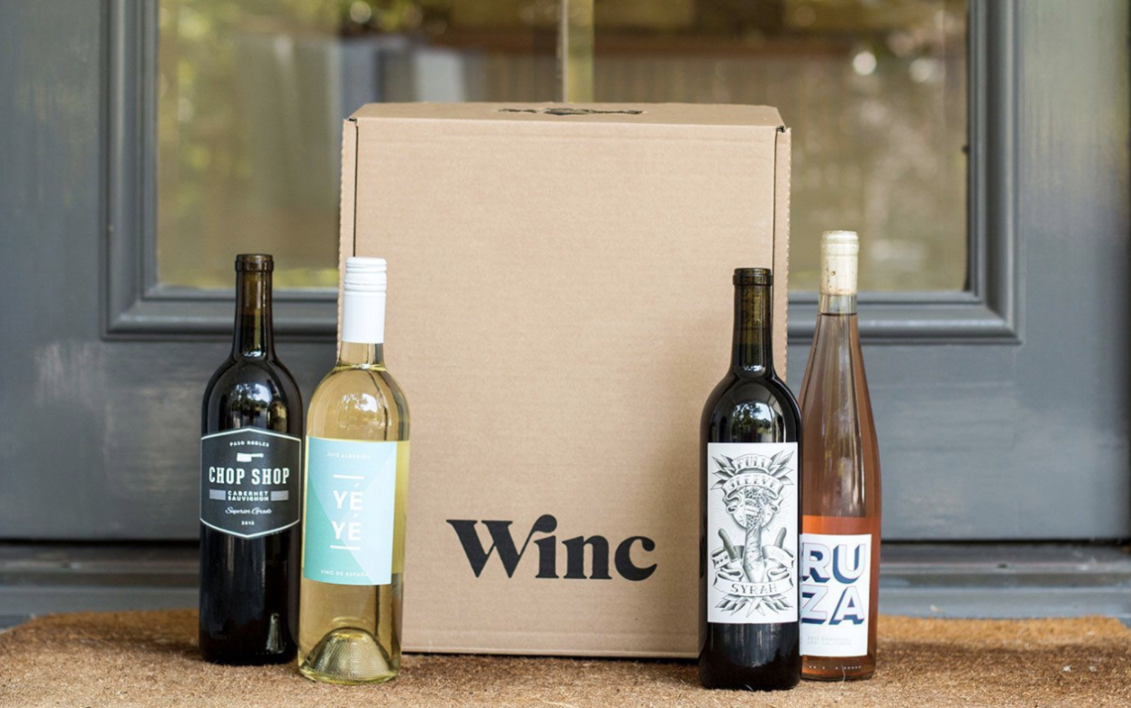 Winc Wine at Door Mat