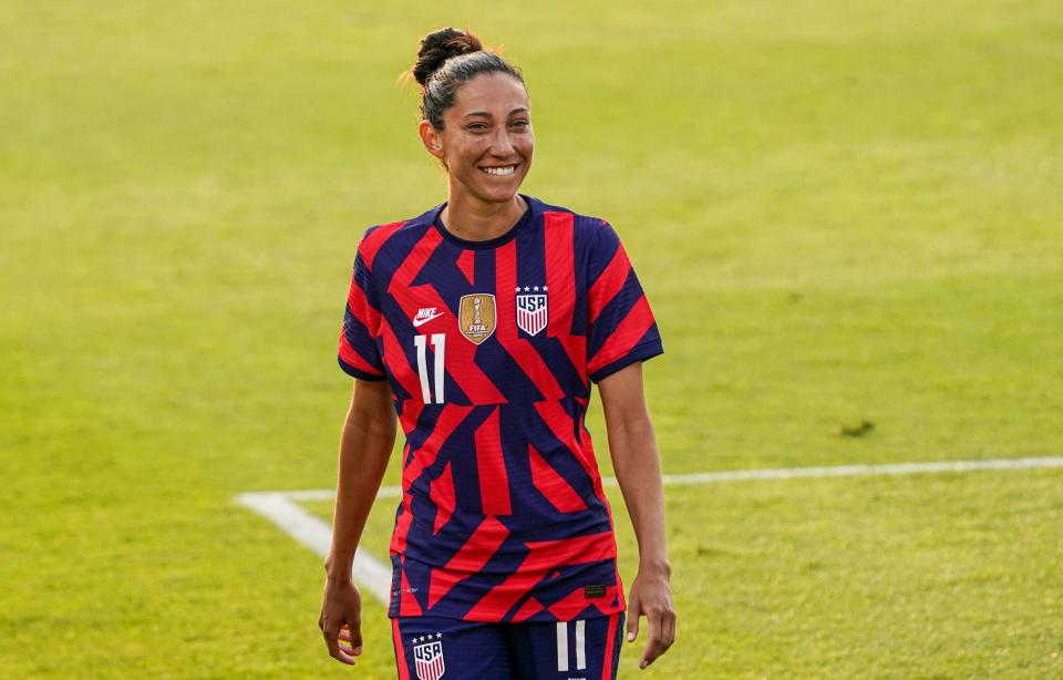 Christen Press has scored 63 goals in 155 appearances during her USWNT career.