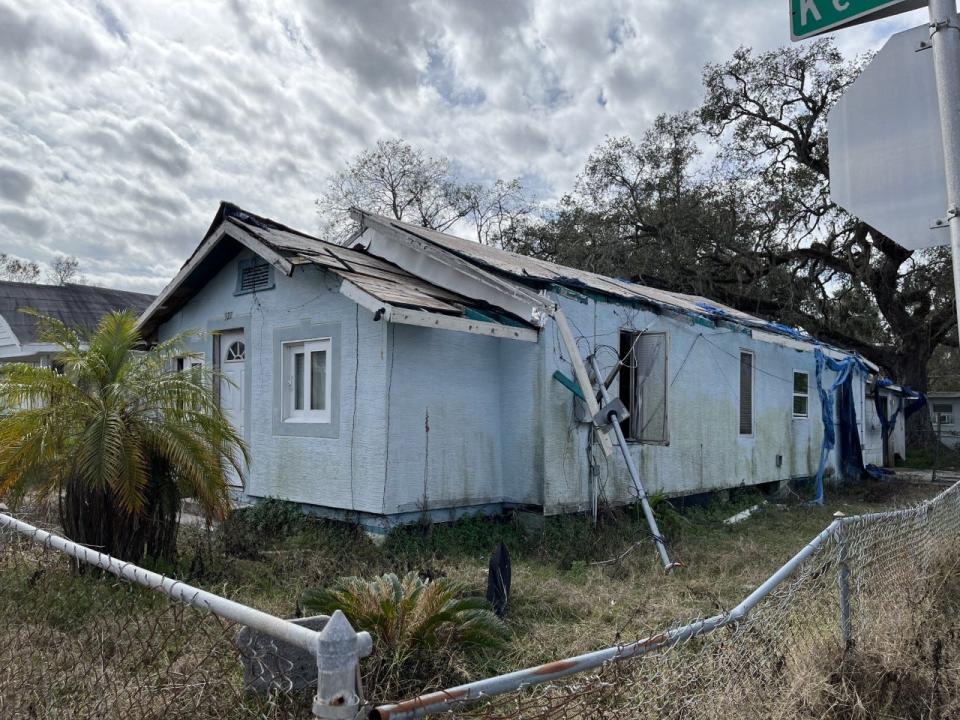 This beat up house on the southwest corner of North Keech Street and Ken Street, seen in January 2023, was riddled with problems. Efforts are underway to improve Midtown's housing stock, but some properties are lagging behind.