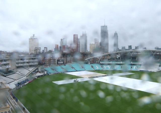 Friday’s rain delayed a Surrey v Middlesex cricket friendly at The Oval  (Getty Images)