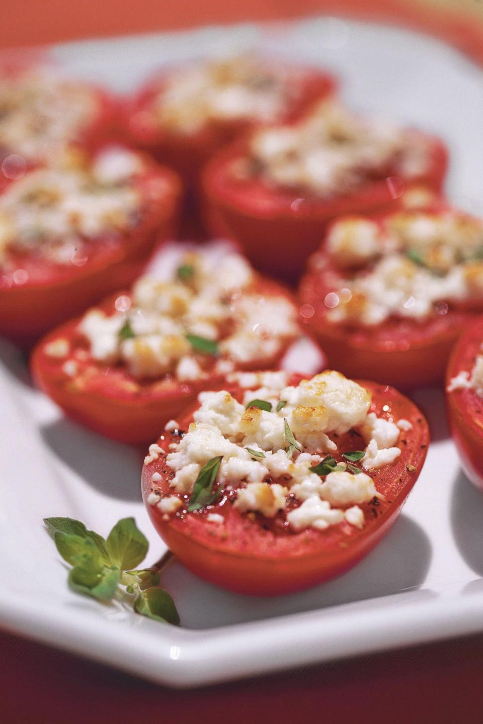 Broiled Tomatoes with Feta Cheese