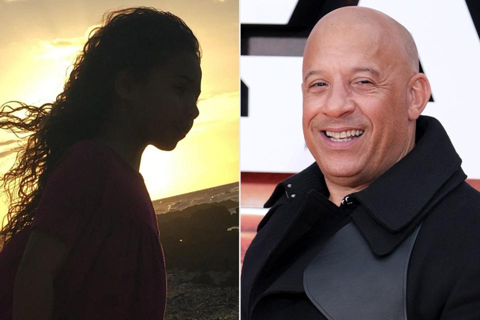 <p>Vin Diesel/Instagram; Laurent Viteur/WireImage</p> Hania Riley Sinclair (left); Vin Diesel