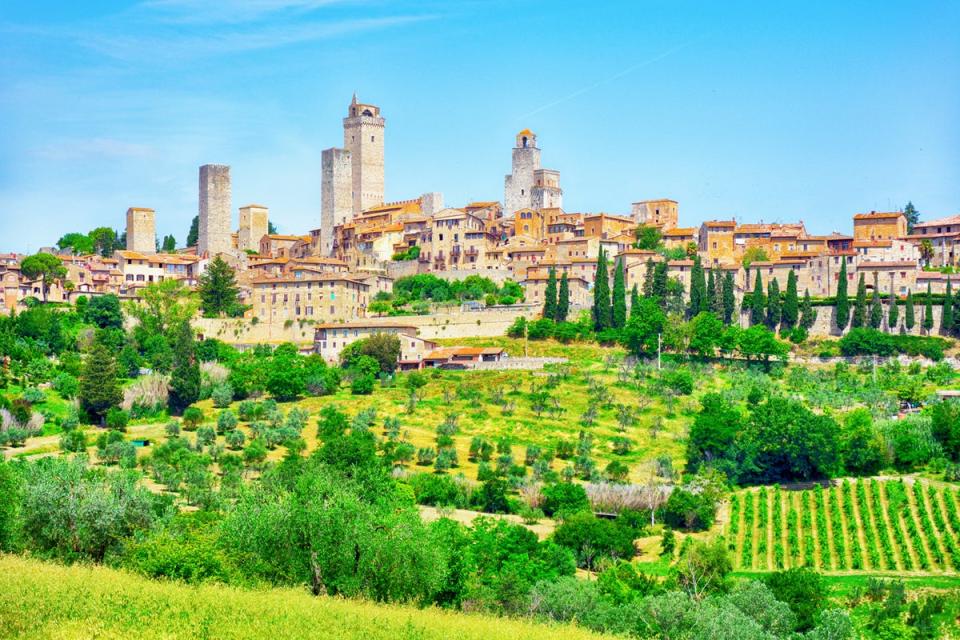 San Gimignano is famous for its 14 towers (Getty)
