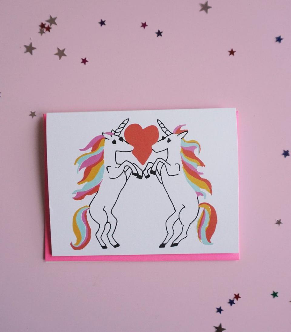 Unicorn Love Card