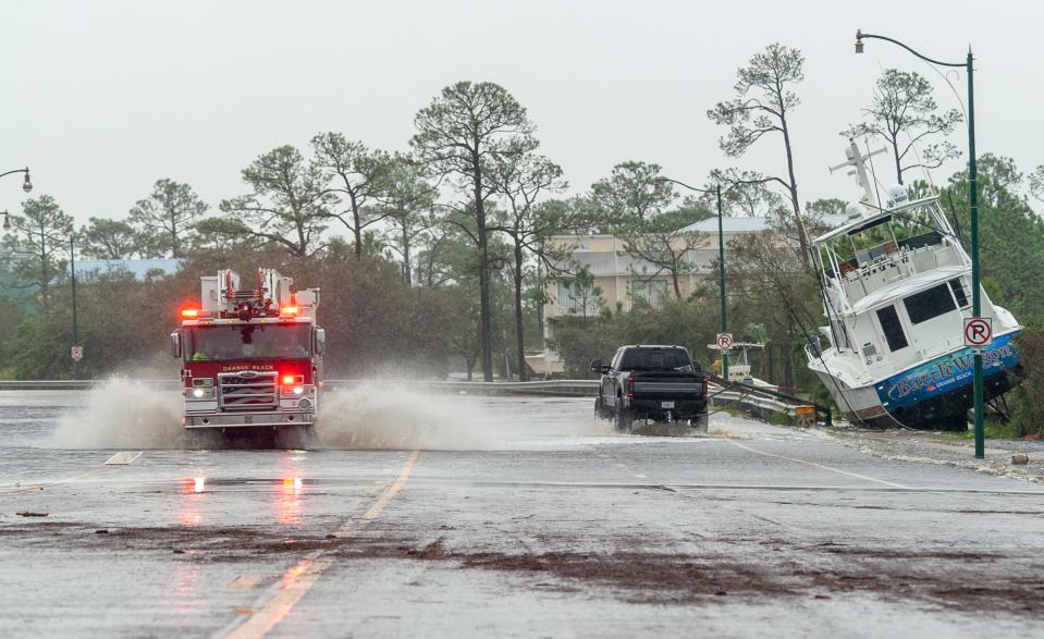 Hurricane Sally leaves widespread damage in Orange Beach, Ala. Wednesday, Sept. 16, 2020.