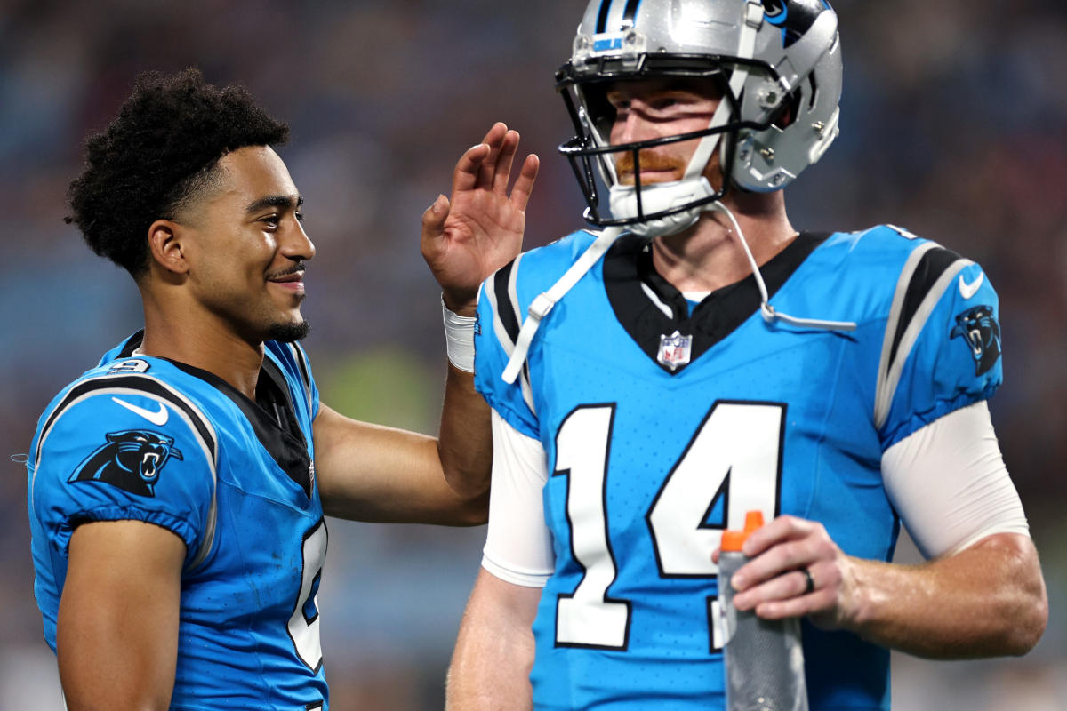 Carolina QB Bryce Young 'super grateful' to recover football from his first  NFL touchdown pass 