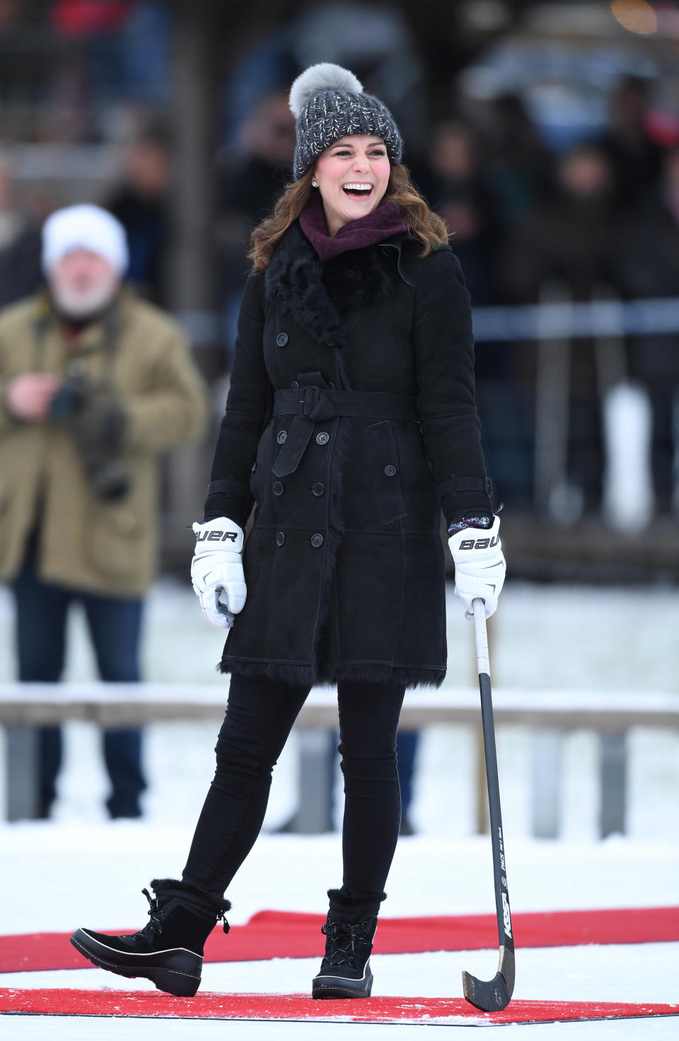 Kate Middleton was all smiles on a Royal visit to Sweden and Norway on January 30, 2018, in Stockholm, Sweden (Photo by Karwai Tang/WireImage)