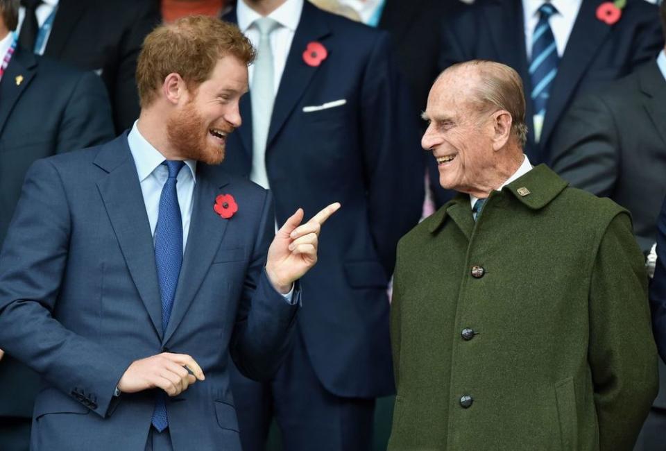 Prince Harry and Prince Philip in 2015