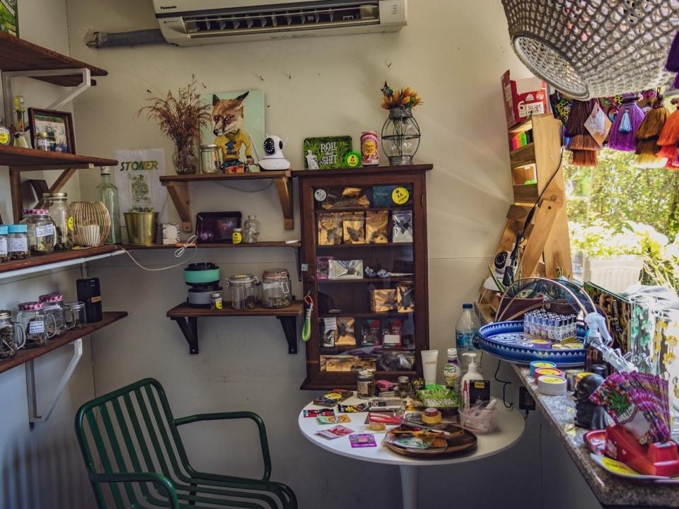 Inside Stoner CNX, a dispensary in Chiang Mai.