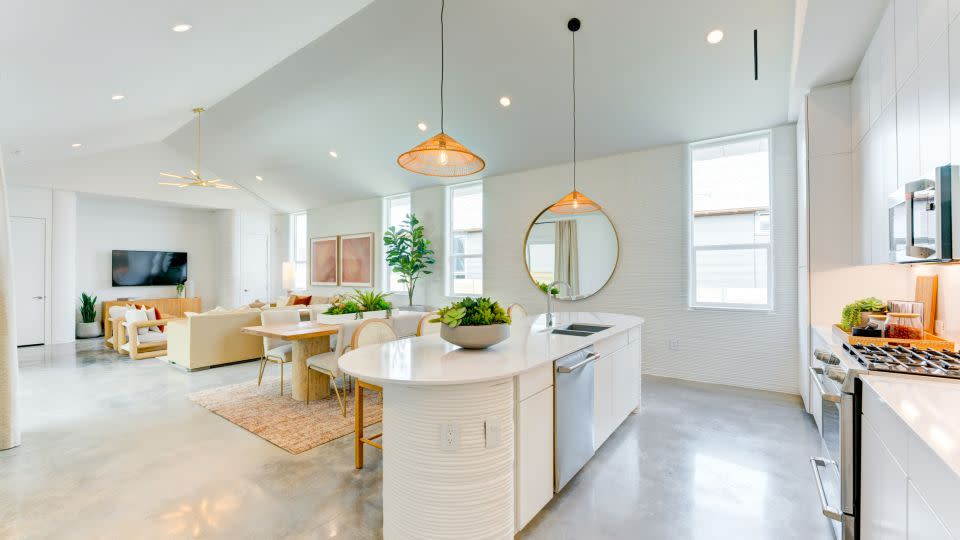 The interior of a model house unveiled to prospective homeowners. - ICON