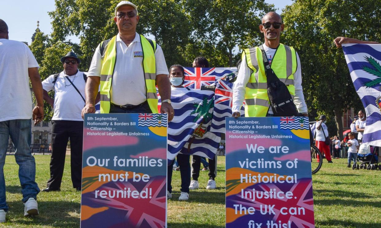 <span>Protesters from the Chagos Islands rally in Parliament Square, London, in 2021.</span><span>Photograph: Vuk Valcic/Alamy</span>