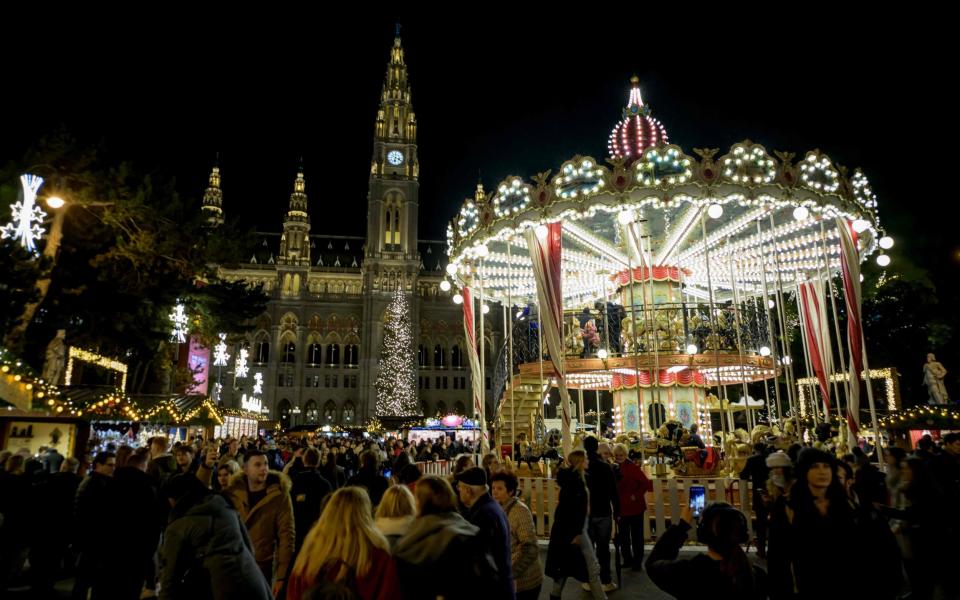 Christmas Market outside Vienna's City Hall, Austria