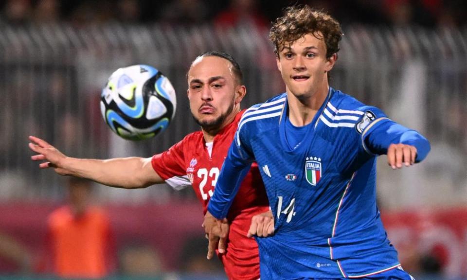 Jodi Jones in action for Malta against Italy in March