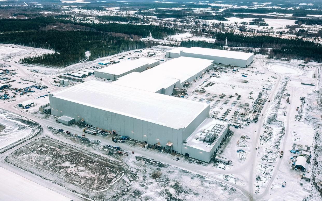 Northvolt says its site in Skellefteå, Sweden, is Europe's first homegrown battery factory