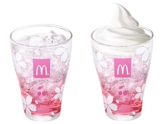In honor of cherry blossom season, McDonald's Japan gets these <a href="http://en.rocketnews24.com/2017/03/07/mcdonalds-japan-doubles-down-on-cherry-blossom-season-with-new-cherry-soda-and-float/" target="_blank">cherry soda floats</a>. They can be ordered with or without whipped cream -- but really, why would you ever go without? These drinks were only available for a limited time this spring, so don't go booking your tickets for a trip to taste one.