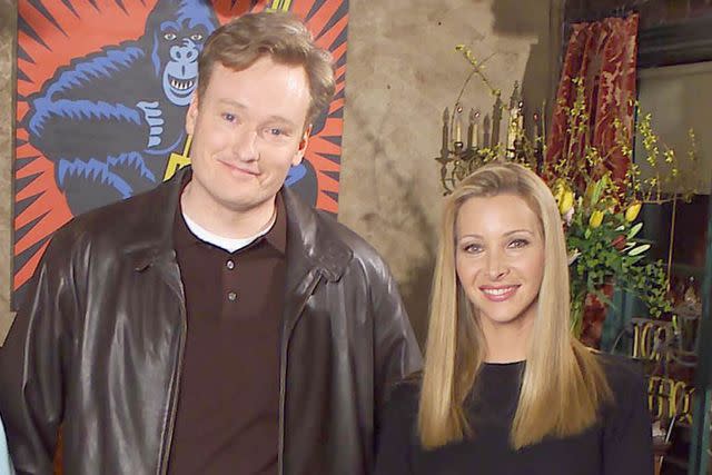 <p>Warner Bros. Television</p> Lisa Kudrow and Conan O'Brien.