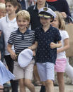 Even George's pal joined in with the nautical themed dress code.<em> [Photo: Getty]</em>