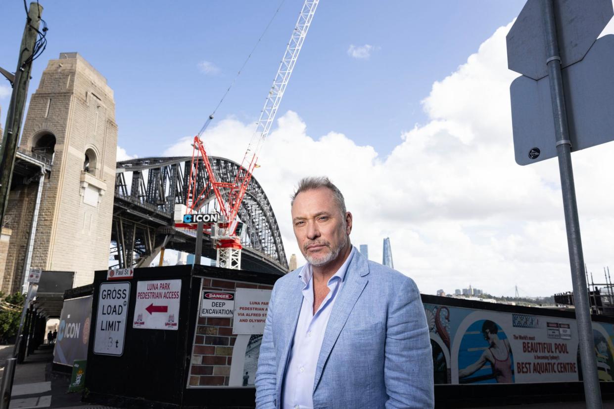 <span>‘We just need to get it done’, says Ben Forsyth, a regular swimmer at North Sydney Olympic Pool where renovations have taken years longer than expected.</span><span>Photograph: Jessica Hromas/The Guardian</span>