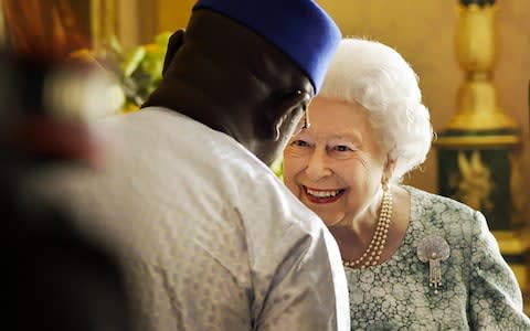 The Queen meets Heads of State and dignitaries as they arrive at Buckingham Palace ahead of a summit for the Commonwealth Nations April 2018 - Credit: ITV Pictures