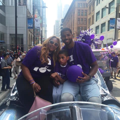 <p>Tristan Thompson Instagram</p> Tristan Thompson with his mom Andrea, and his brother Amari.