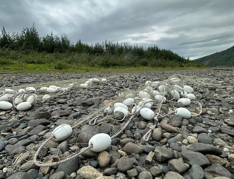 Empty fish nets on the banks of the Yukon, not far from Alaska village of Eagle. (Photo by Bathsheba Demuth for Northern Journal) 