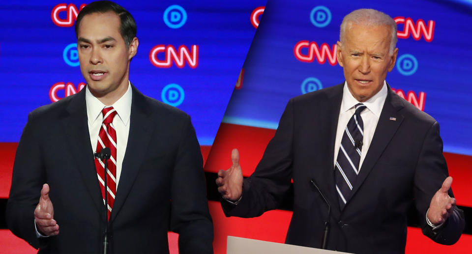 Julian Castro and Joe Biden