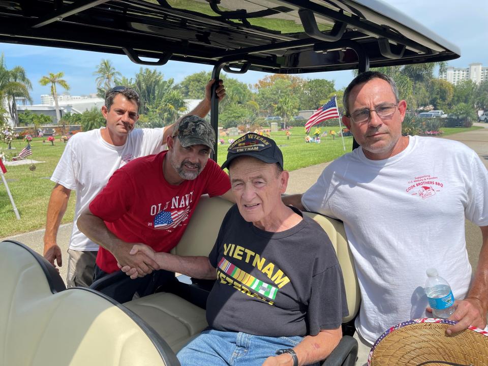From left: Danny Cook, Greg Cook, Paul Longstreet and Mike Cook at the 2023 Earl Hodges Memorial Day picnic.