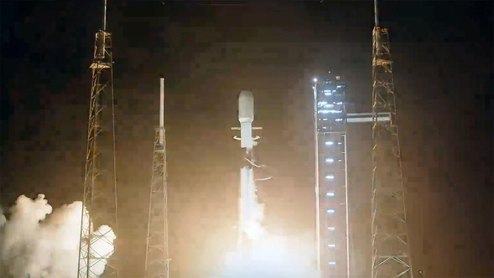 A SpaceX Falcon 9 rocket carrying 23 Starlink satellites lifts off from Cape Canaveral Space Force Station in Florida on Thursday, May 2, 2024.