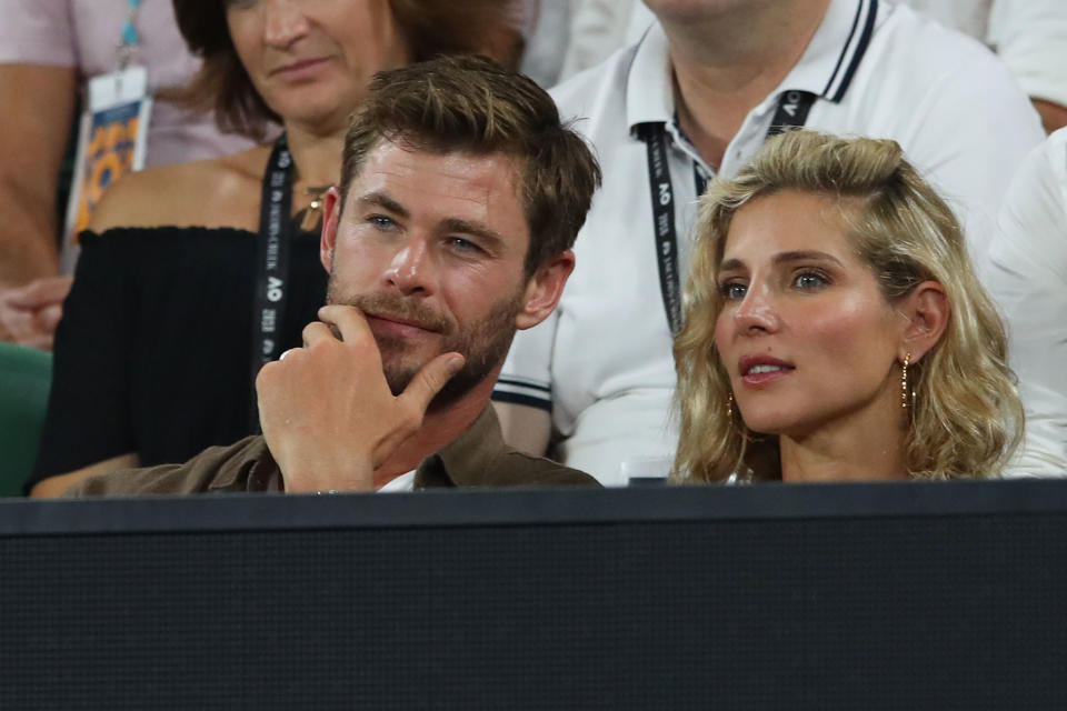 Elsa revealed she and Chris – here at the Australian Open – had agreed they wouldn’t live in each other’s home countries, but she loved Byron so much the pair decided to relocate there. Source: Getty
