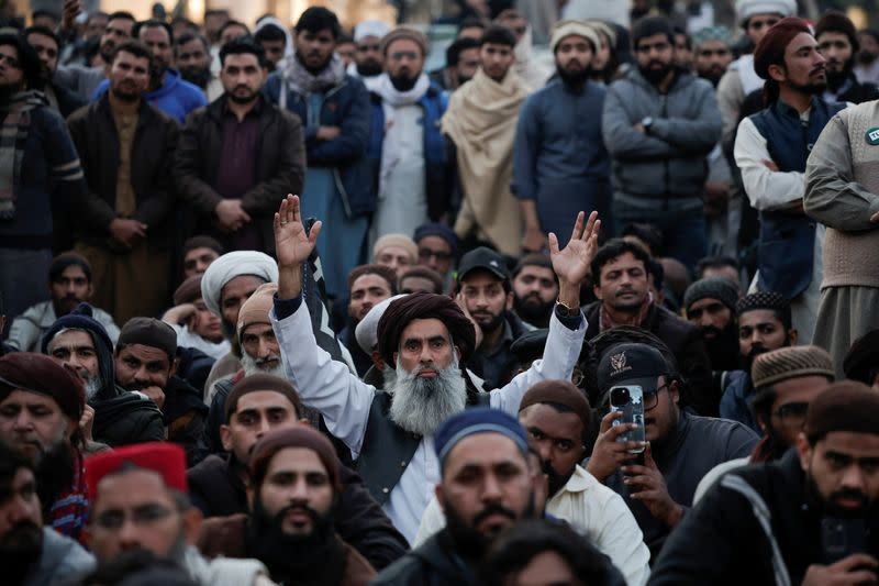 Protest demanding free and fair results of the election in Lahore