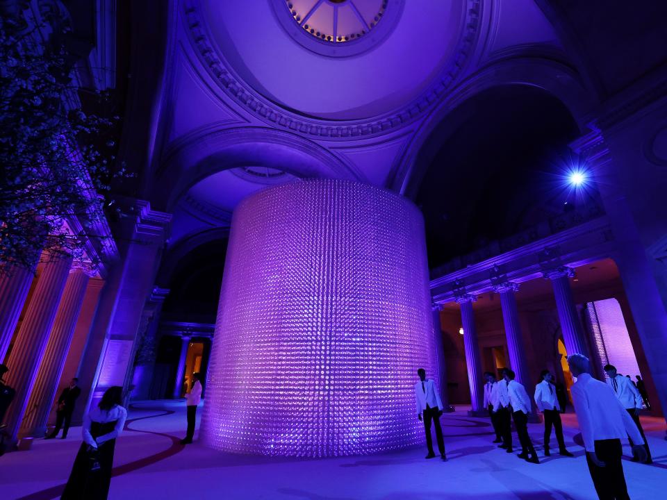 An interior view during The 2023 Met Gala Celebrating "Karl Lagerfeld: A Line Of Beauty" at The Metropolitan Museum of Art on May 1, 2023