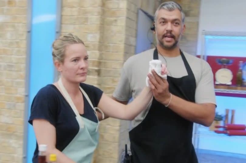 MasterChef contestant Charlotte cuts the top of her finger off during competition -Credit:BBC