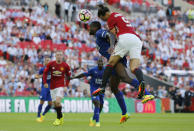 Football Soccer Britain - Leicester City v Manchester United - FA Community Shield - Wembley Stadium - 7/8/16 Manchester United's Zlatan Ibrahimovic scores their second goal Action Images via Reuters / Andrew Couldridge Livepic EDITORIAL USE ONLY. No use with unauthorized audio, video, data, fixture lists, club/league logos or "live" services. Online in-match use limited to 45 images, no video emulation. No use in betting, games or single club/league/player publications. Please contact your account representative for further details.