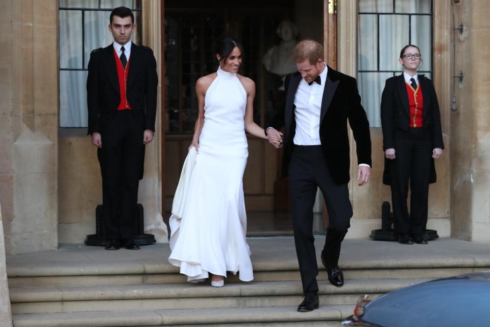 A second gown was designed by Stella McCartney. (Getty Images)