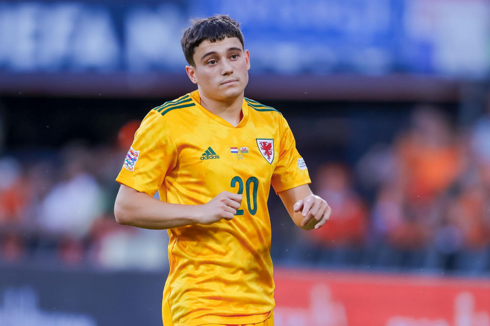 ROTTERDAM, NETHERLANDS - JUNE 14: Daniel James of Wales looks on during the UEFA Nations League League A Group 4 match between Netherlands and Wales at Feyenoord Stadium on June 14, 2022 in Rotterdam, Netherlands. (Photo by Perry vd Leuvert/NESImages/DeFodi Images via Getty Images)