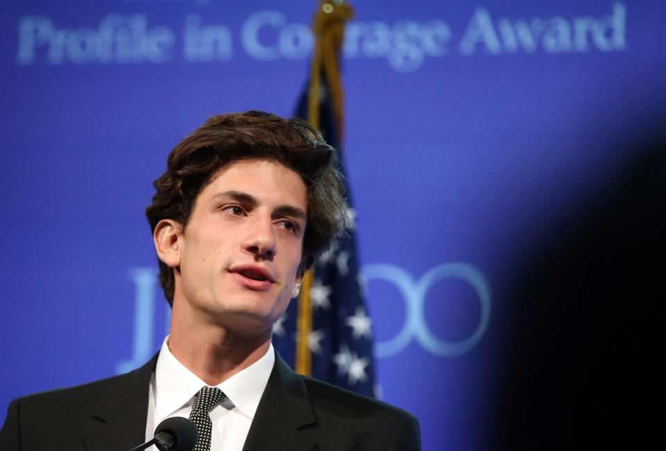 050717 boston, ma jack schlossberg, caroline kennedy's son, speaks during the 2017 profile in courage award ceremonies at the john f kennedy presidential library and museum staff photo by nancy lane