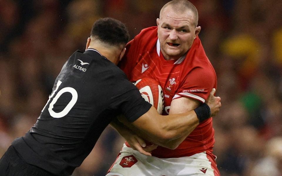 Wales' Ken Owens in action with New Zealand's Richie Mo'unga - Warren Gatland names Ken Owens as Wales captain for Six Nations - John Sibley/Reuters