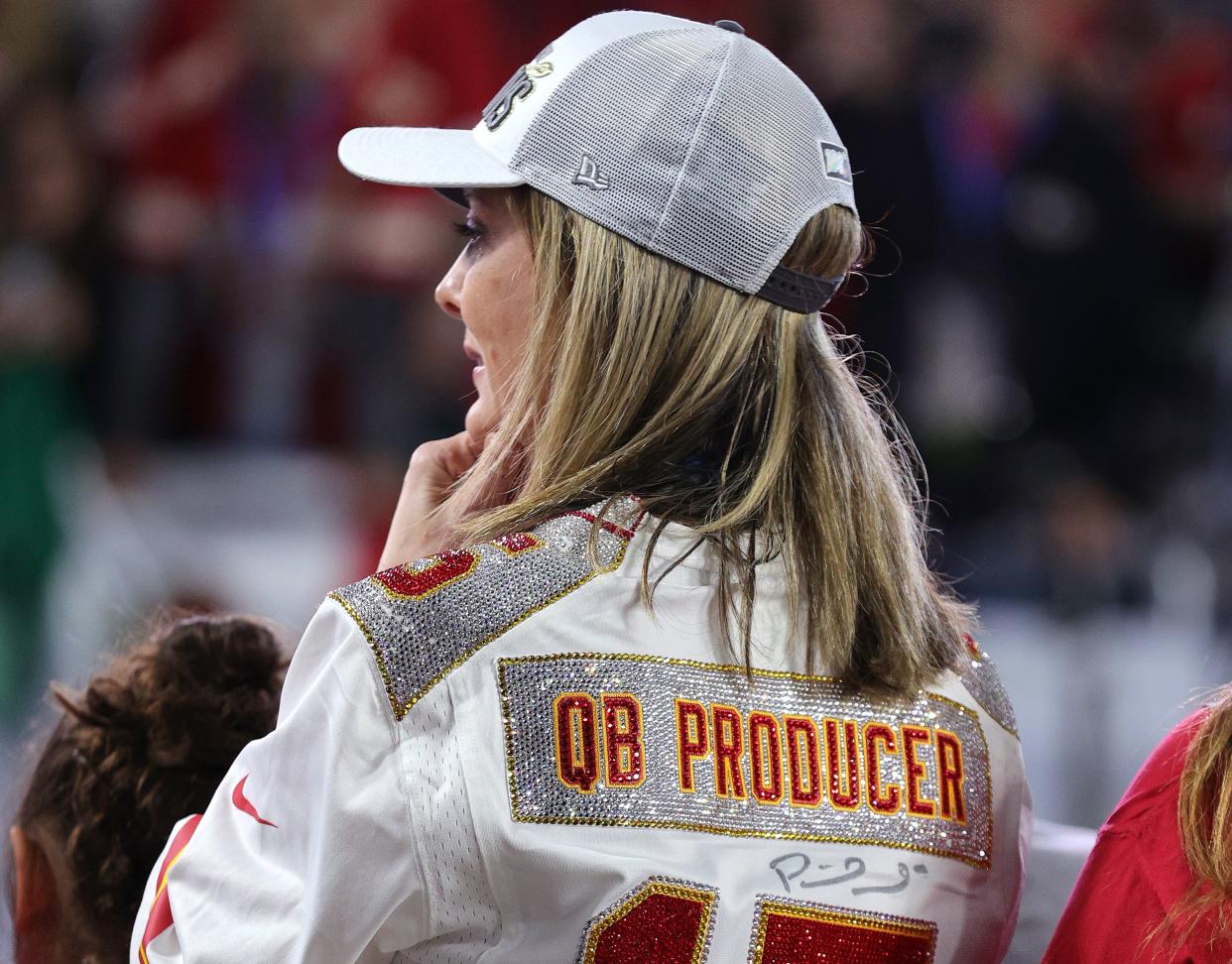 Patrick Mahomes mother, Randi Martin, looks on after the Kansas City Chiefs defeated the San Francisco 49ers 31-20 in Super Bowl LIV at Hard Rock Stadium on February 02, 2020 in Miami, Florida. (Photo by Tom Pennington/Getty Images)